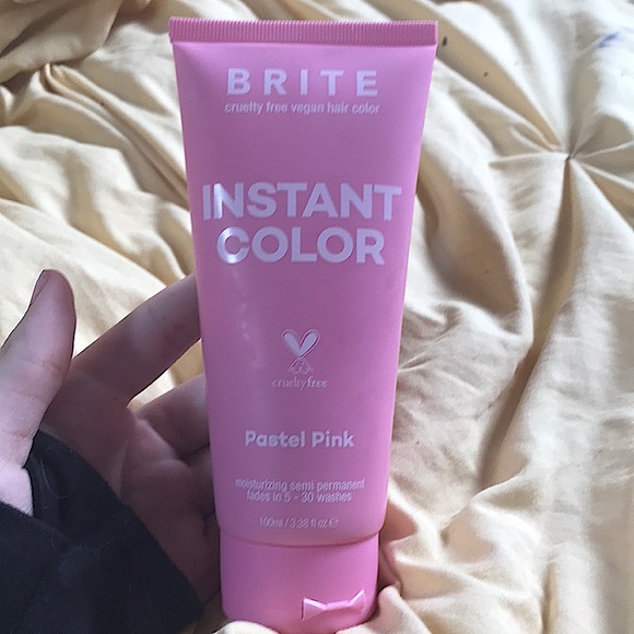 Brite cruelty free hair color vegan instant color pastel pink semi permanent - Picture 1 of 4